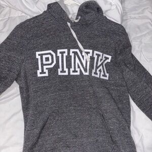 Victoria's Secret Gray Hoodie with White Lettering